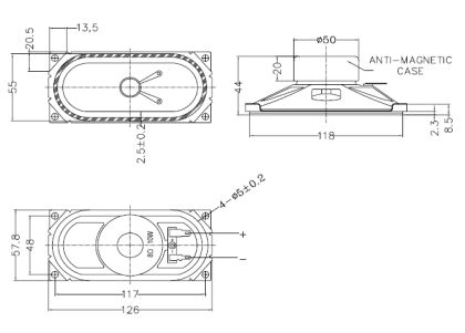Rectangular speaker