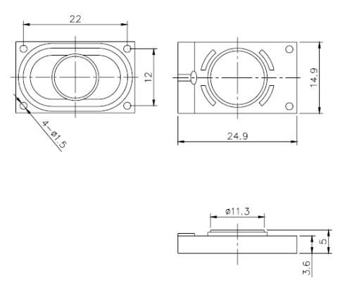 Rectangular speaker
