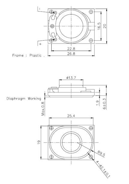 Rectangular speaker