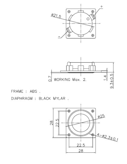 Rectangular speaker