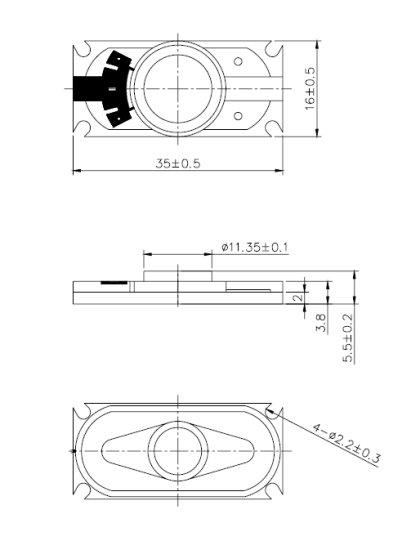 Rectangular speaker