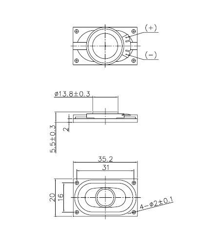 Rectangular speaker