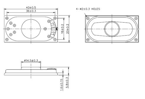 Rectangular speaker