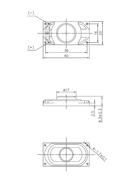 Rectangular speaker