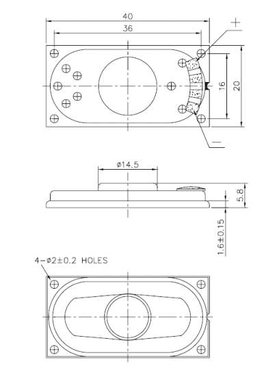 Rectangular speaker