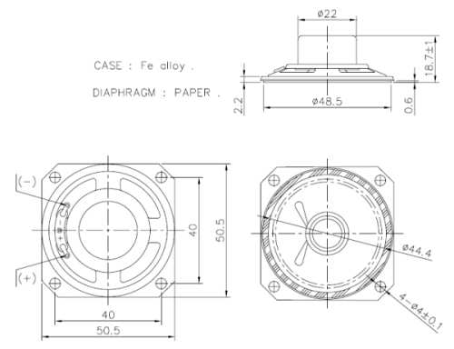 Rectangular speaker